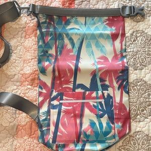 Tropical Palm Print Crossbody Bag
